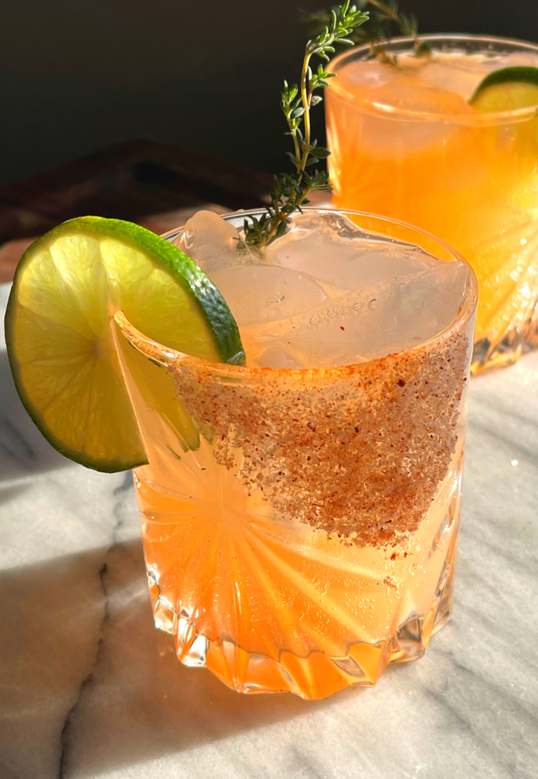 Smoked Paloma With Thyme Mocktail