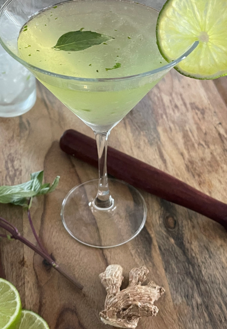 Thai Basil Ginger Gimlet The Morning Skinny