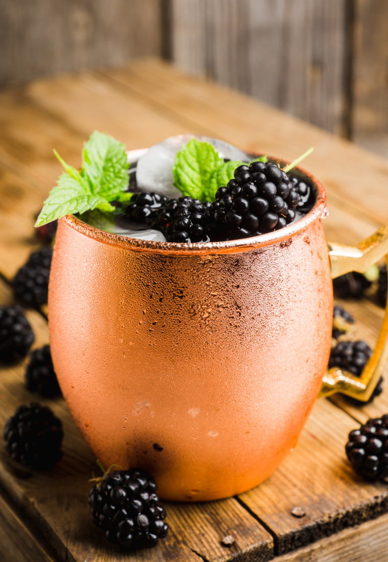 Blackberry Moscow Mule Mocktail